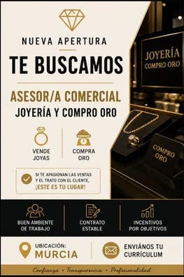 Asesor/a Comercial para Joyería y Compro