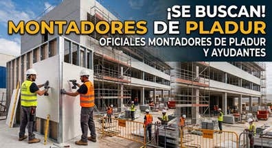 BUSCAMOS MONTADORES DE PLADUR!