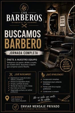 Buscamos barbero con experiencia