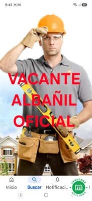 VACANTE ALBAÑIL OFICIAL PARA SEVILLA