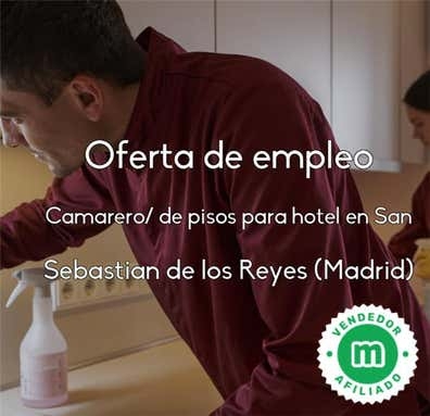 CAMARERO/A DE PISOS EN SANSE DE REYES
