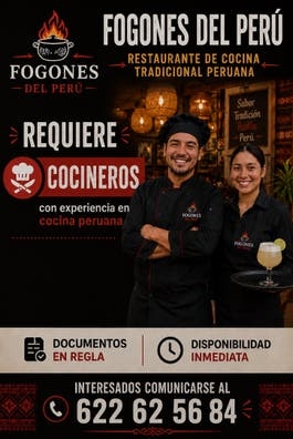 Se busca cocinero Peruano