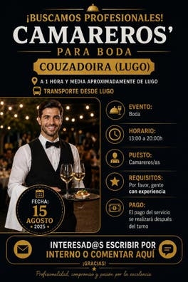 Buscamos personal para eventos
