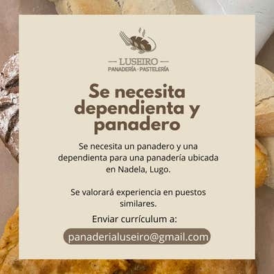 Se busca panadero y dependienta
