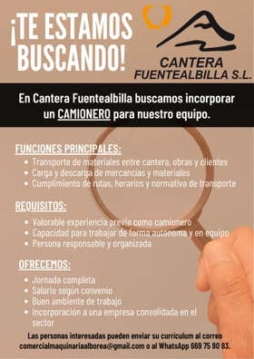 Camionero en Cantera