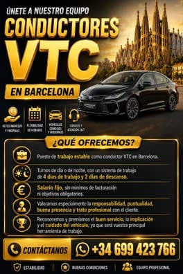 CONDUCTORES VTC EN BARCELONA