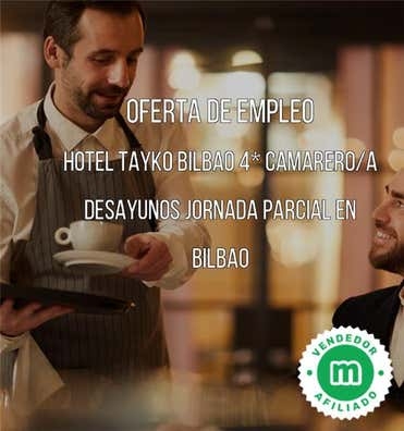 CAMARERO/A DESAYUNOS EN BILBAO