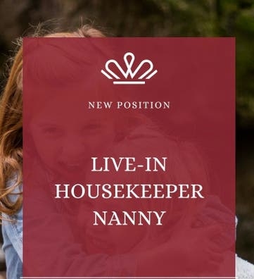 Live-in housekeeper/nanny required BCN