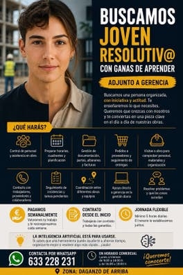 JOVEN RESOLUTIVO CON GANAS DE APRENDER