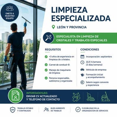 LIMPIEZA DE CRISTALES EN LEÓN