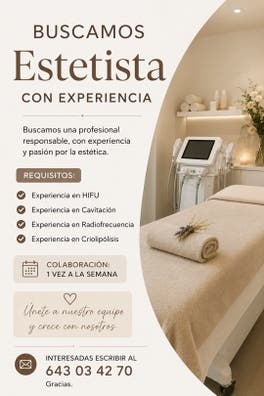 Busco estetista