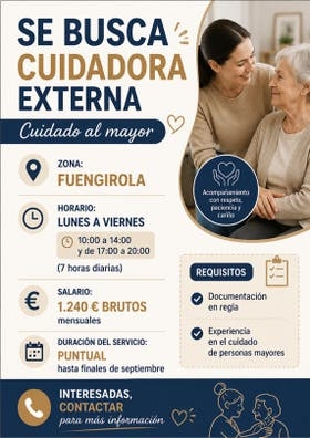 Cuidadora externa FUENGIROLA
