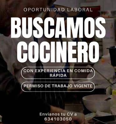 SE BUSCA COCINERO/A