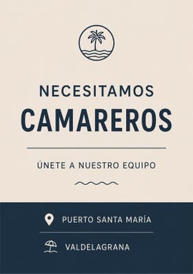 Unete a nuestro equipo de camareros