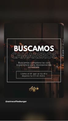 Necesitamos camarero
