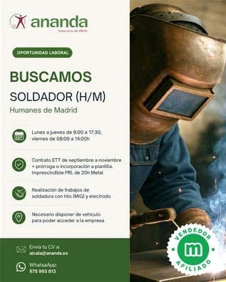 SOLDADOR (H/M) HUMANES DE MADRID