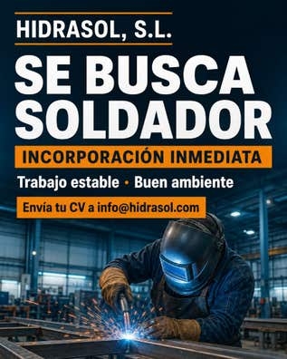 Soldador/a – incorporación inmediata