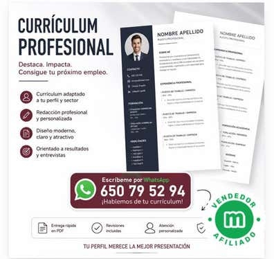 PREPARAMOS CURRICULUM TRABAJO LIMPIEZA