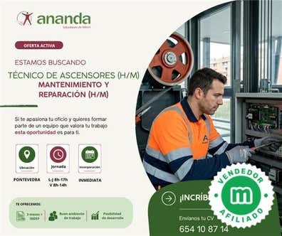 TÉCNICO ASCENSORISTA - PONTEVEDRA (H/M)