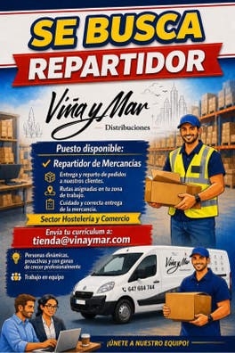 Repartidor. Incorporacion inmediata.