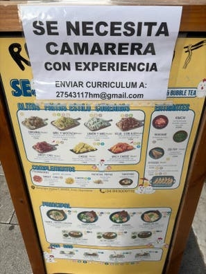 Camarera Irun experiencia