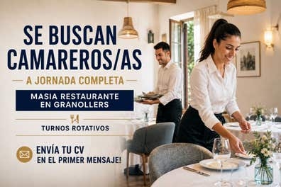 Camarero/a Masía Restaurante Granollers