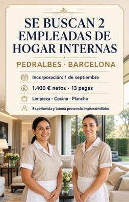 Se buscan empleadas del hogar BCN