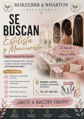 se nesesita manicurista y Estilistas