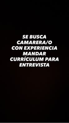 SE NECESITA CAMARER@