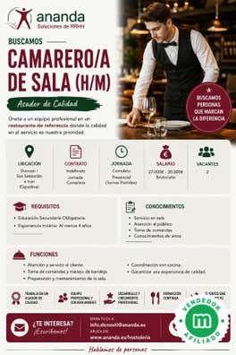 CAMARERO/A DE SALA (H/M)