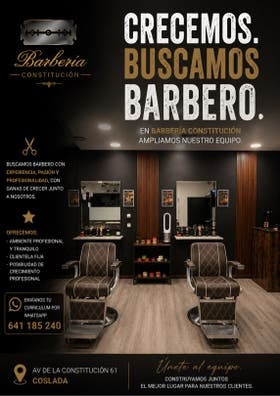Se busca barbero con experiencia