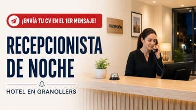 Recepcionista de noche hotel Granollers