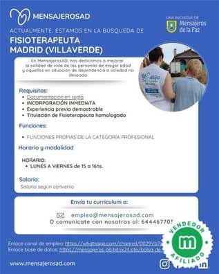 FISIOTERAPEUTA | VILLAVERDE (MADRID)