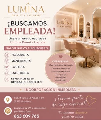 Buscamos peluquera y estetica
