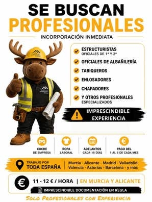 Se busca Personal de Construcción