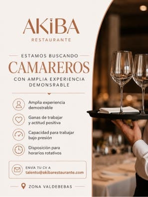 Se solicita camareros
