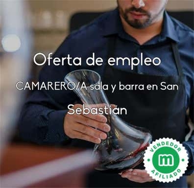 Camarero/a de sala y barra jorn completa