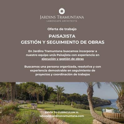OFERTA DE TRABAJO: PAISAJISTA – GESTIÓN
