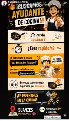 Cocinero con experiecia
