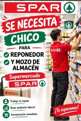 SE NECESITA CHICO REPONEDOR