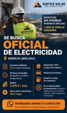 OFICIAL DE ELECTRICIDAD MANILVA