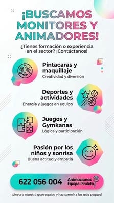 ¡Buscamos monitores y animadores!