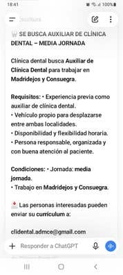 Auxiliar de clínica dental