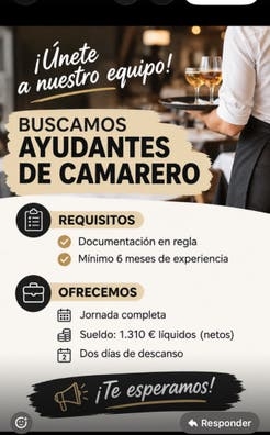 Ayudante de Camarero