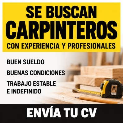 ? SE BUSCAN CARPINTEROS CON EXPERIENCIA