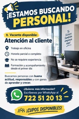 ¡OFERTA DE EMPLEO!