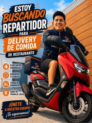 Se busca repartidor con moto en sueca