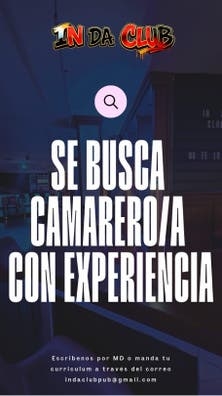 Se busca camarer@ con experencia