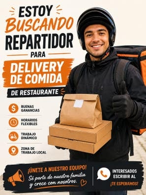 se busca repartidor