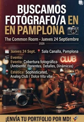 ¡Buscamos fotógrafo/a en Pamplona!